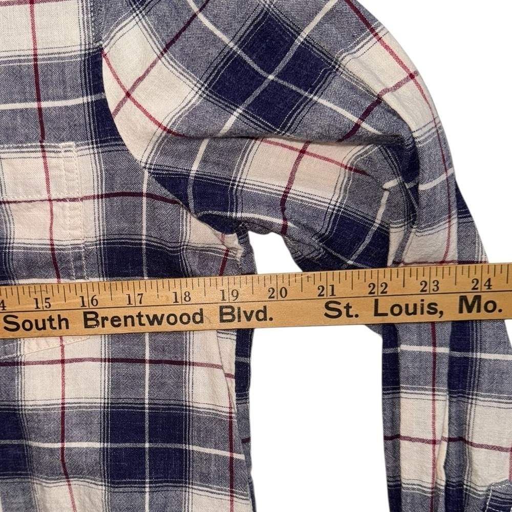 J.Crew Boy Fit Plaid Button Down Shirt Cotton Size Small - Picture 6 of 8